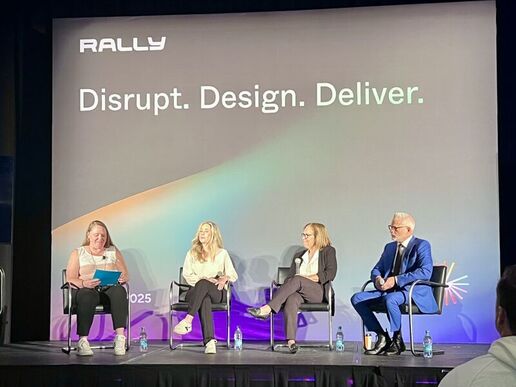 Katherine Elkins speaking at RALLY Innovation Conference 2025